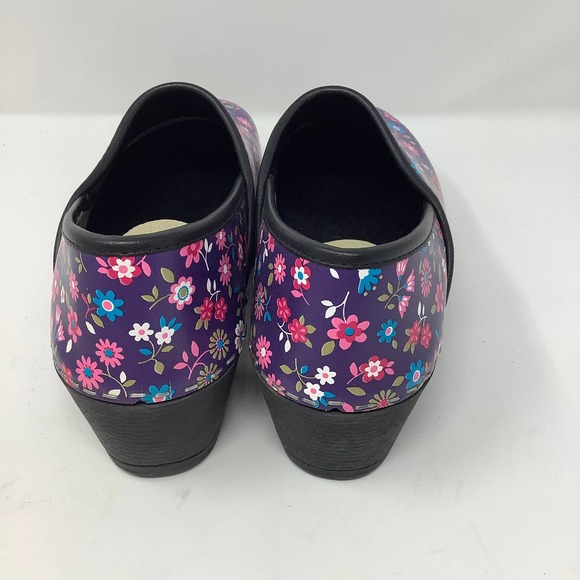 Cape Clogs Olena Floral and Black Orthopedic Slip Resistant Clog Size 40 US 9 - Picture 6 of 9